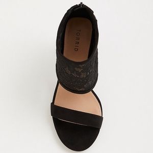 torrid Shoes - Torrid Black Lace High Heel Sandals 7.5W torrid Shoes - Torrid Black Lace High Heel Sandals 7.5W